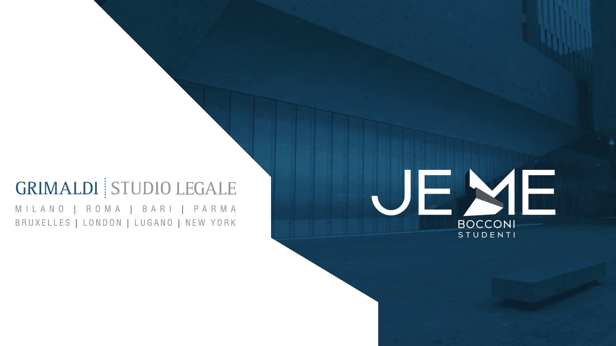JEME Bocconi Studenti and Grimaldi law firm partnership