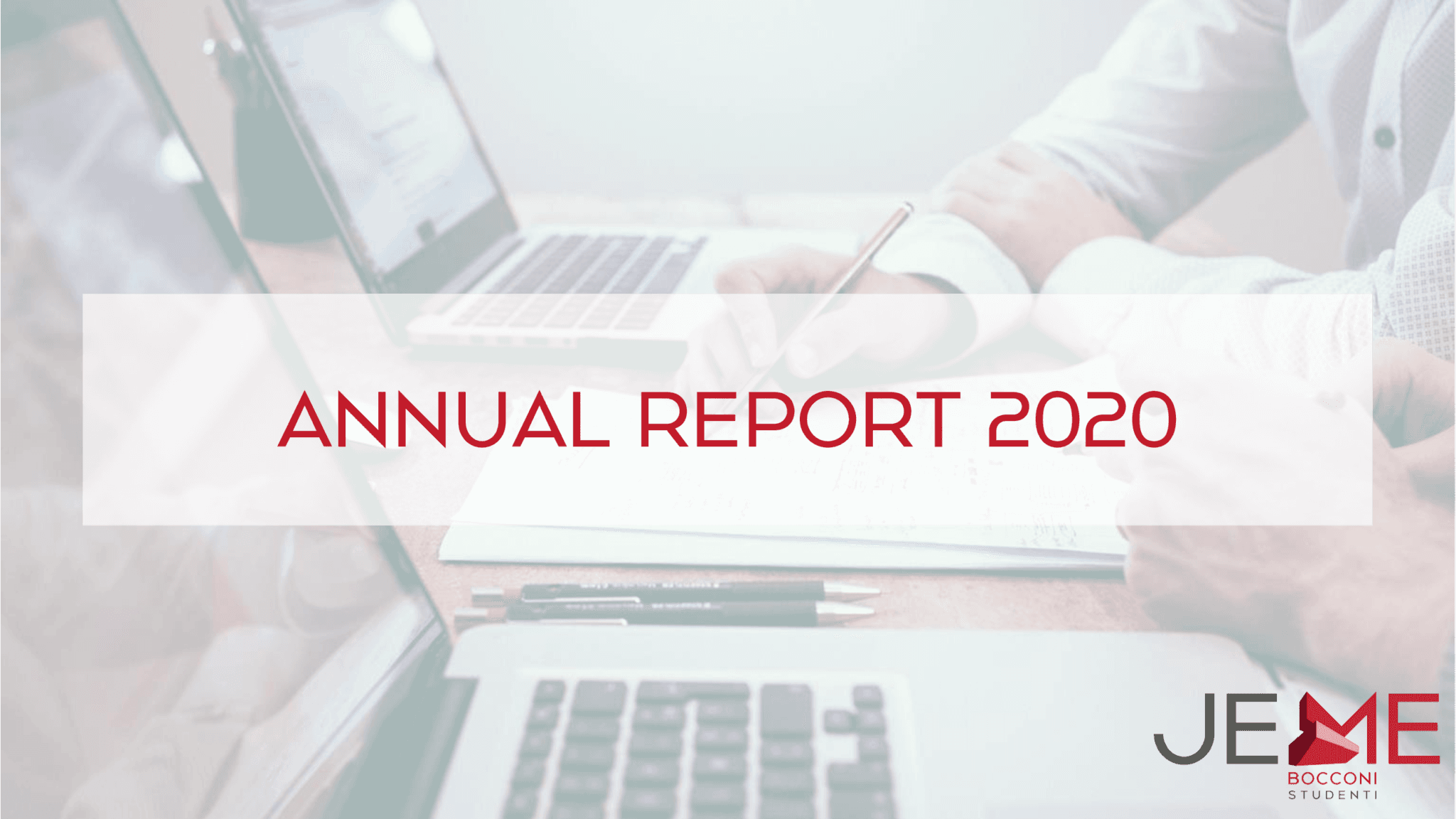 JEME Bocconi Studenti Annual Report 2020 cover